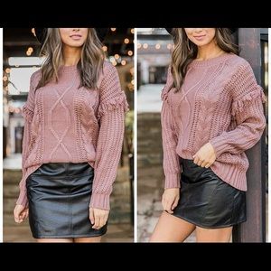 Black Faux Leather Skirt